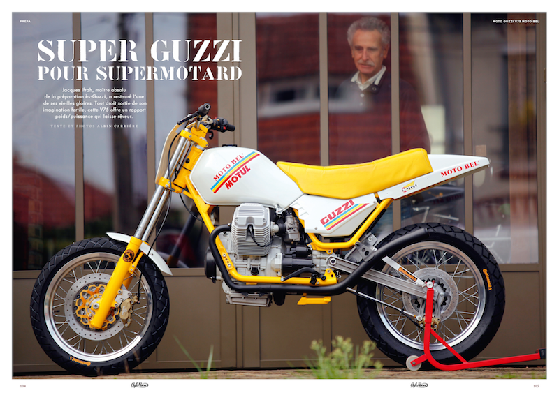 Guzzi V75 Supermotard Café Racer off road nov - déc 2020