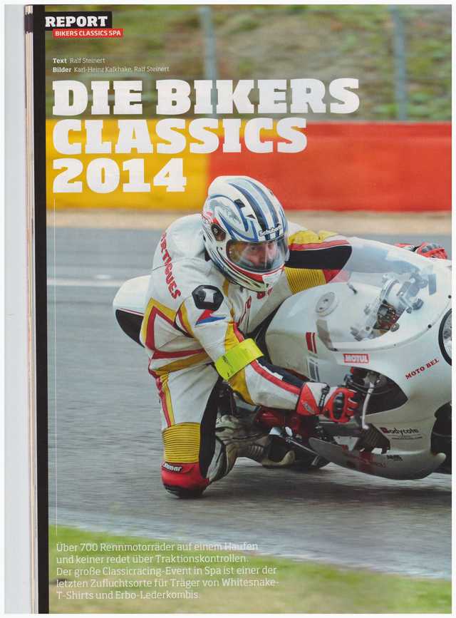 Article Fast Bike sur les Bikers Classic Spa 2014