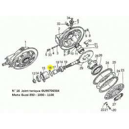 Joint Torique de Nez de Pont 850 - 1000 - 1100 - 750Breva -750Nevada - V7 - V9