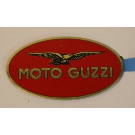Sigle Métal Ovale Rouge Moto Guzzi Gauche