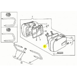 Support Valise Arrière Gauche chromé 1100 California