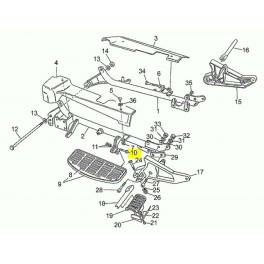 Vis fixation platine repose-pied California