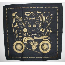 Bandana Moto Guzzi en coton noir Bandana Moto Guzzi en coton noir