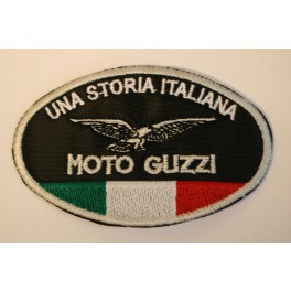 Badge Tissu Ovale Noir Storia Italiana