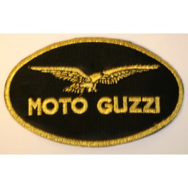 Badge Tissu Ovale Noir TGM Ecriture Or