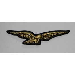 Badge Tissu Aigle Or 9 x 2