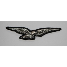 Badge Tissu Aigle Argent 9 x 2