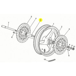 Entretoise roue avant