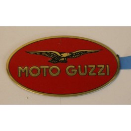 Sigle Métal Ovale Rouge Moto Guzzi Droit Sigle Métal Ovale Rouge Moto Guzzi Droit