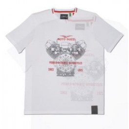 Tee-shirt Moto Guzzi Classic Blanc