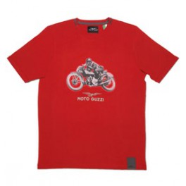 T-SHIRT GARAGE ROUGE HOMME 