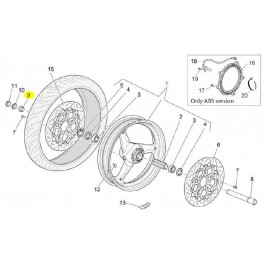 Entretoise roue avant 