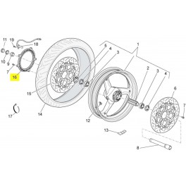 Roue phonique ABS sur disque frein avant Roue phonique ABS sur disque frein avant