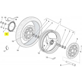 Roue phonique ABS sur disque frein avant