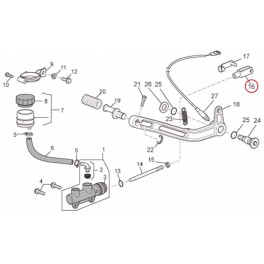 Fourchette embrayage pédale frein