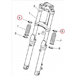 Colliers serrage soufflet fourche partie haute - La paire Colliers serrage soufflet fourche partie haute - La paire