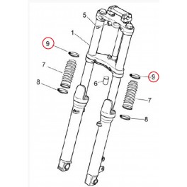 Colliers serrage soufflet fourche partie haute - La paire