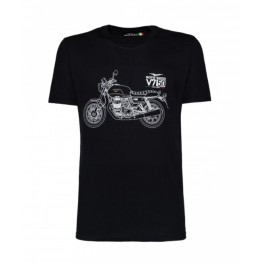 Tee-shirt Moto Guzzi V7 Anniversaire Gris 606655M Tee-shirt Moto Guzzi V7 Anniversaire Gris 606655M
