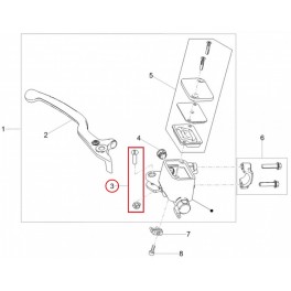 Axe levier frein + écrou V7II/V7III/V9