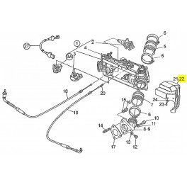 Cache injecteur plastique noir gauche