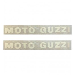 Autocollants "MOTO GUZZI" blanc La paire