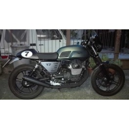 Silencieux Inox Conique Noirs Courts V7 - V7 II Racer