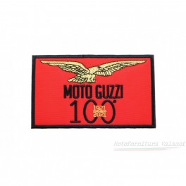 Badge Tissu Rectangle Rouge Centenaire Moto Guzzi