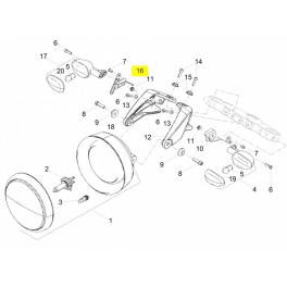 Support clignotant droit 1400 Audace Support clignotant droit 1400 Audace