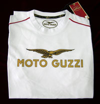 tshirt guzzi logo blanc