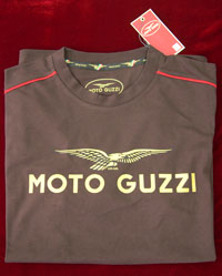 tshirt guzzi logo marron